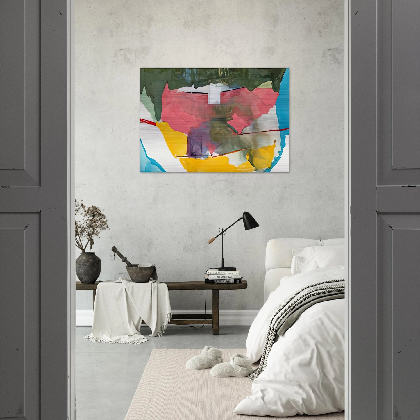 Off White Square, 1973- - Helen Frankenthaler Brushed Aluminum Print - 70x100 cm / 28x40 inches | Helen Frankenthaler Aluminum Print | Helen Frankenthaler Prints