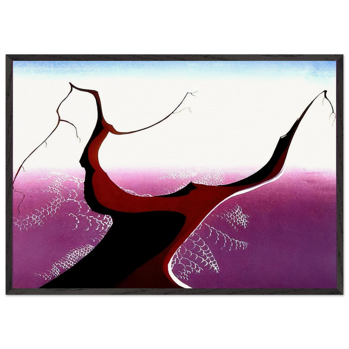 Desert Tree - Eyvind Earle 70x100 cm / 28x40 inches Framed Art Print – Black Wooden Frame