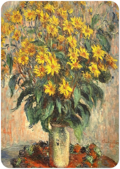 Jerusalem Artichokes By claude monet Pack of 10 Post Cards | claude monet Post Cards | A6 (10.5 x 14.8 cm) - 4.1 x 5.8 inches