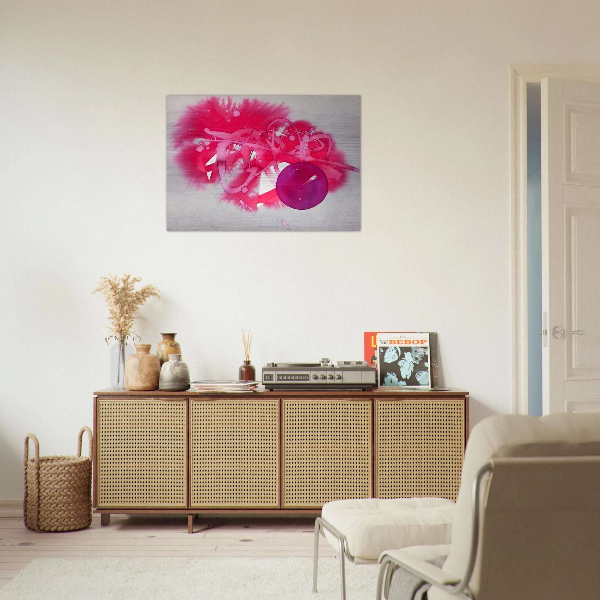 UNTITLED PURPLE CIRCLE - Luis Feito Brushed Aluminum Print - 70x100 cm / 28x40 inches | Luis Feito Aluminum Print | Luis Feito Prints
