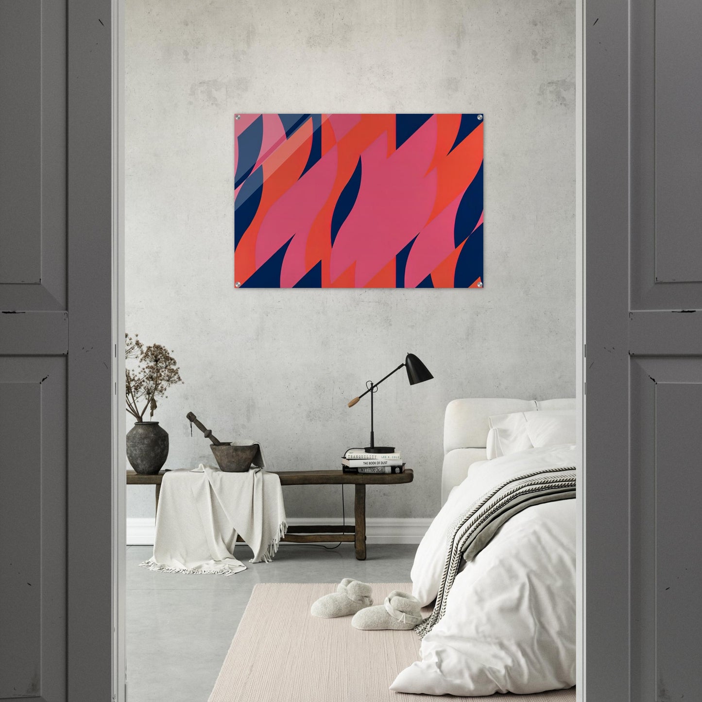 RED WITH RED 1 2007 - Bridget Riley Acrylic Print - 70x100 cm / 28x40″ inches | Bridget Riley Wall Art | Bridget Riley Prints