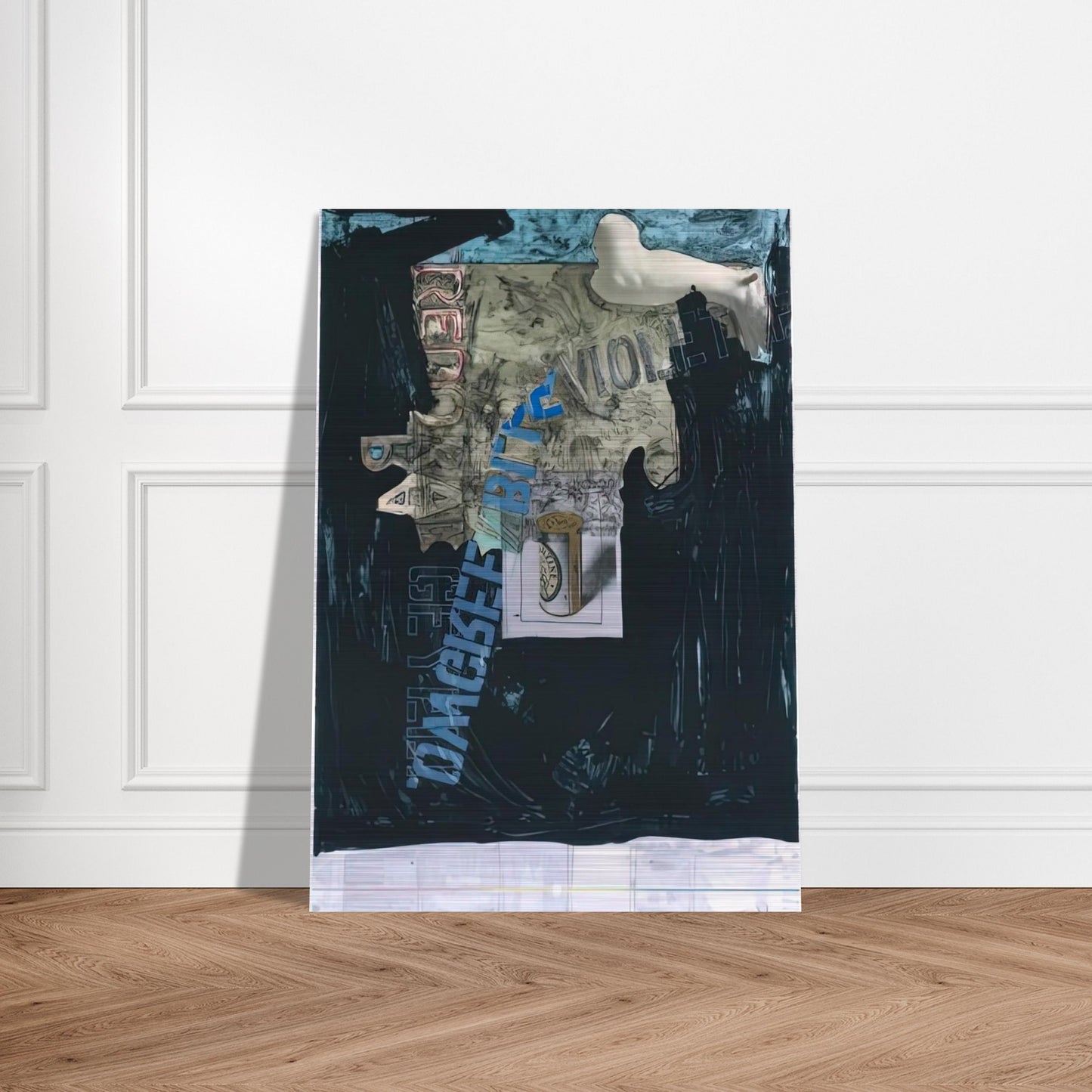 DECOY 1971 - Jasper Johns Brushed Aluminum Print - 70x100 cm / 28x40 inches | Jasper Johns Aluminum Print | Jasper Johns Prints