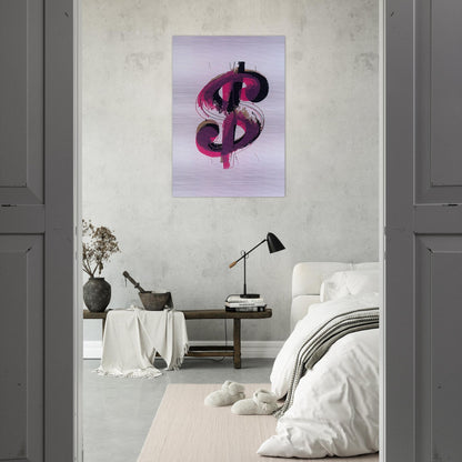 Paper Dollar - Andy Warhol Brushed Aluminum Print - 70x100 cm / 28x40 inches | Andy Warhol Aluminum Print | Andy Warhol Prints