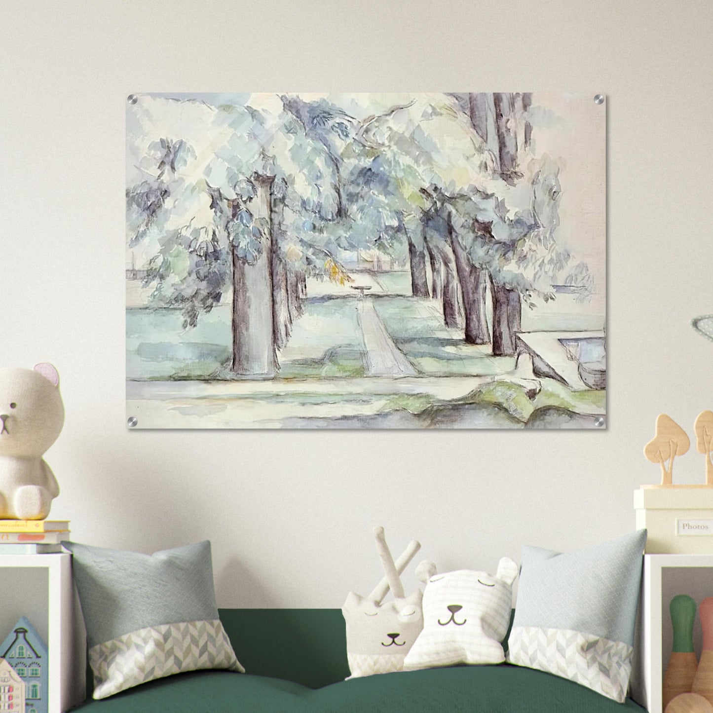 Pool and Lane of Chestnut Trees at Jas de Bouffan - Paul Cézanne Acrylic Print - 70x100 cm / 28x40″ inches