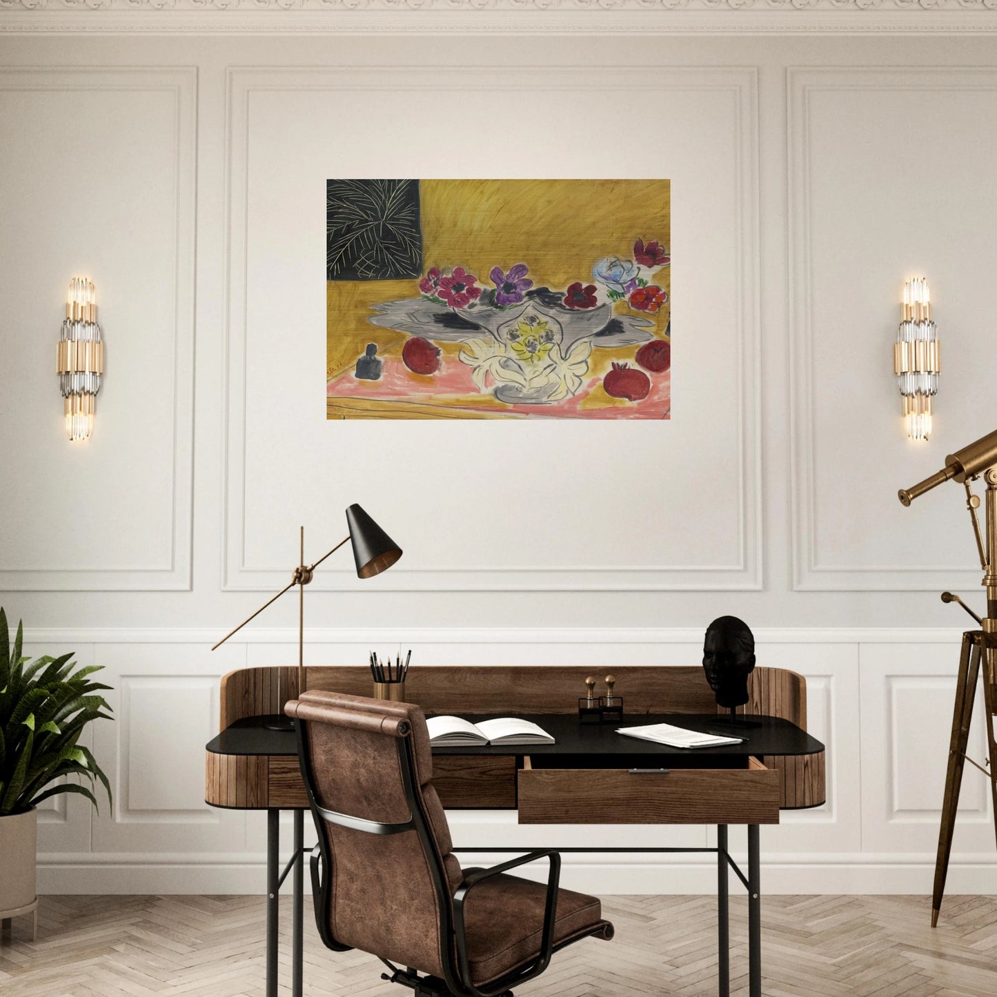 ANEMONES ET GRENADES 1946 - Henri Matisse Brushed Aluminum Print - 70x100 cm / 28x40 inches | Henri Matisse Aluminum Print | Henri Matisse Prints