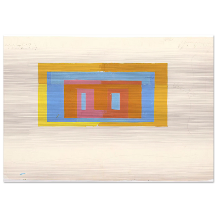 VARIANT ADOBE - Josef Albers Brushed Aluminum Print - 70x100 cm / 28x40 inches | Josef Albers Aluminum Print | Josef Albers Prints