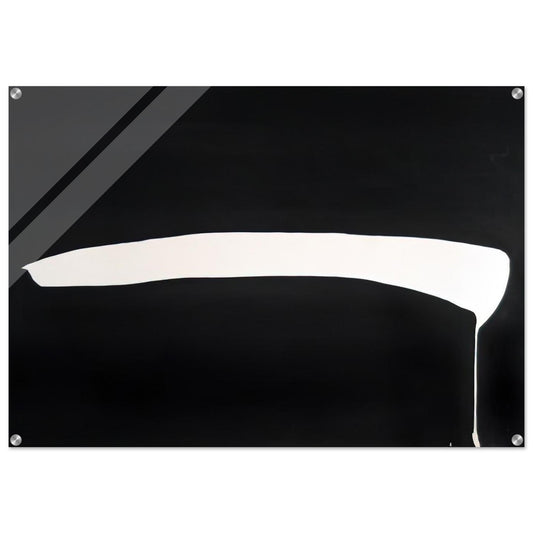 White Line on Black - 1968 - Jiro Yoshihara Acrylic Print - 70x100 cm / 28x40″ inches