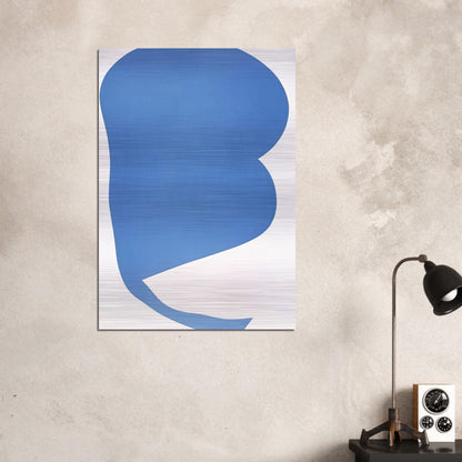 Blue on White - Ellsworth Kelly Brushed Aluminum Print - 70x100 cm / 28x40 inches | Ellsworth Kelly Aluminum Print | Ellsworth Kelly Prints