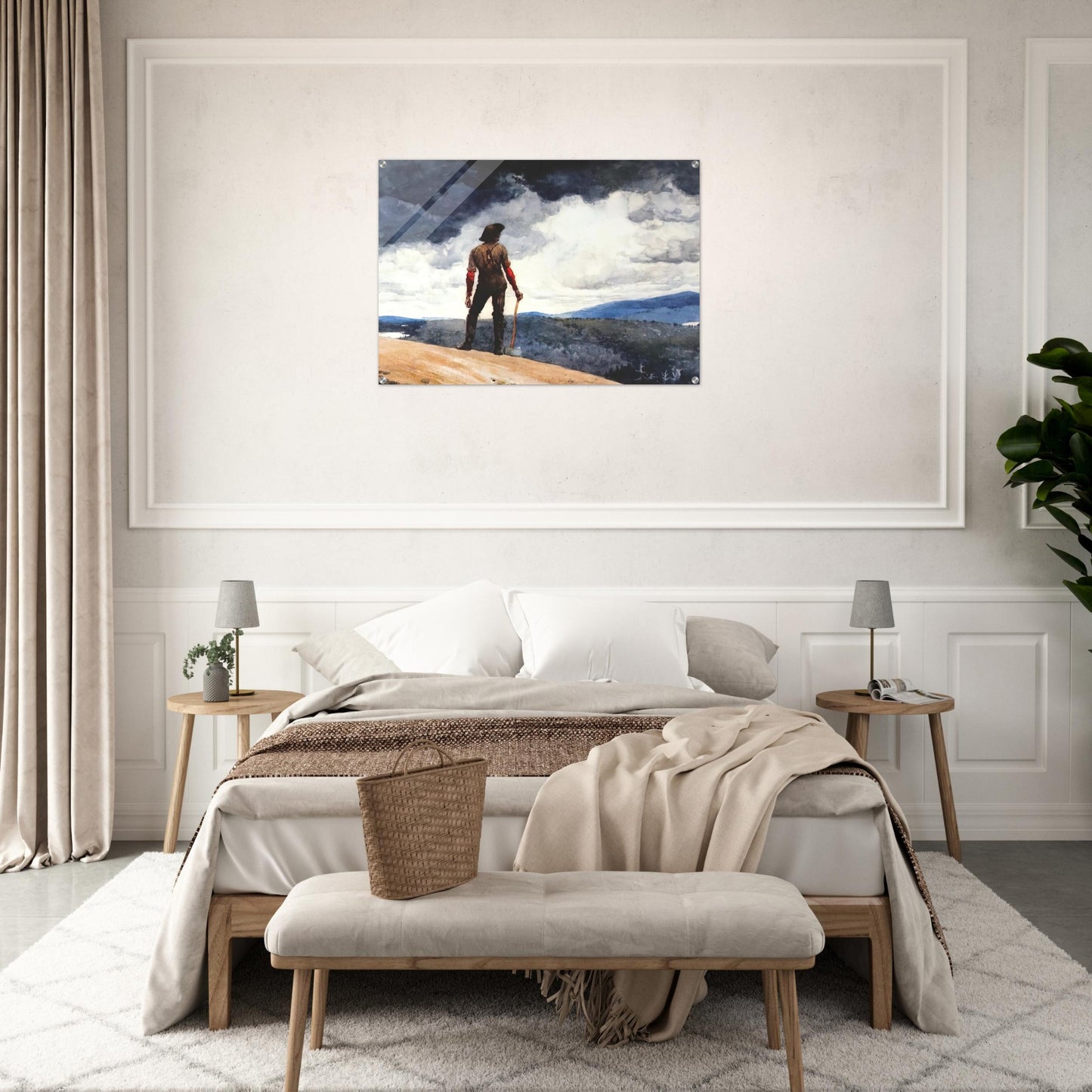 THE WOODCUTTER - Winslow Homer Acrylic Print - 70x100 cm / 28x40″ inches