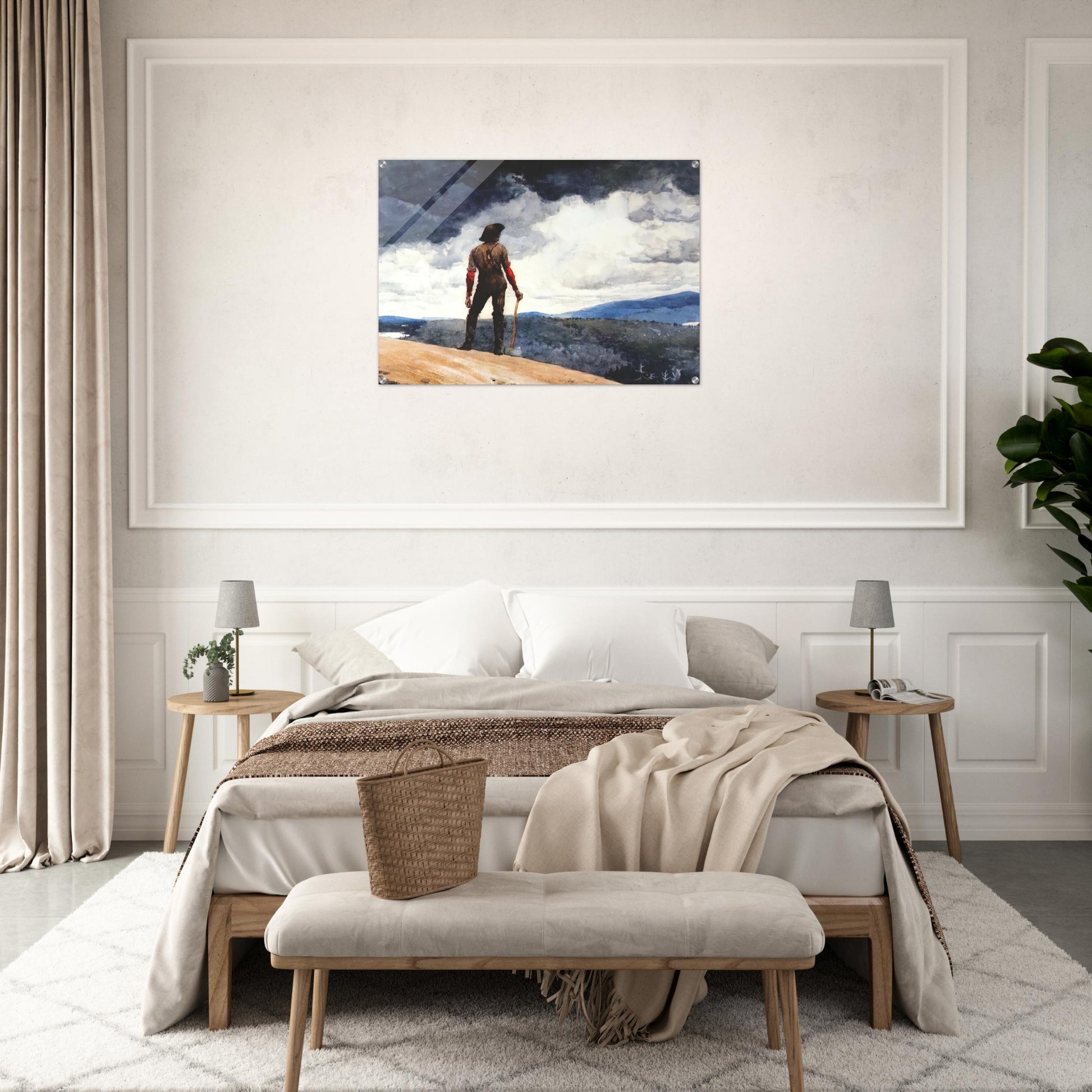 THE WOODCUTTER - Winslow Homer Acrylic Print - 70x100 cm / 28x40″ inches