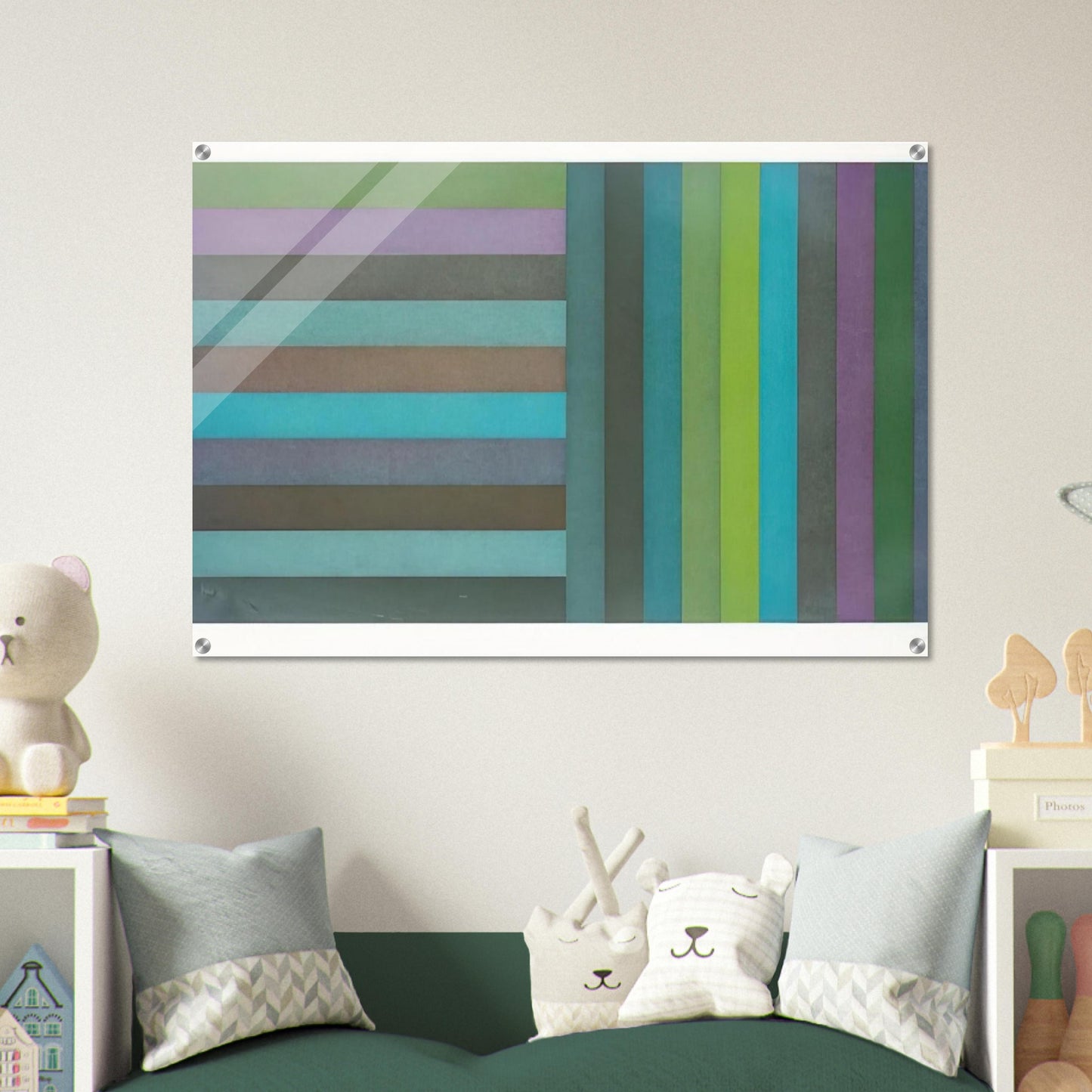Horizontal Colour Bands and Vertical Colour Bands I - Sol LeWitt Acrylic Print - 70x100 cm / 28x40″ inches