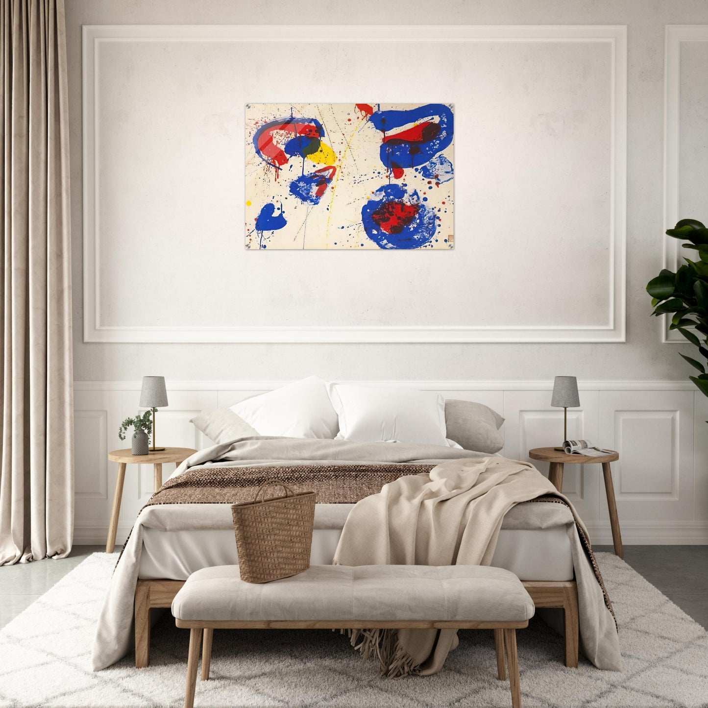 Hurrah for the Red, White, and Blue - Sam Francis Acrylic Print - 70x100 cm / 28x40″ inches