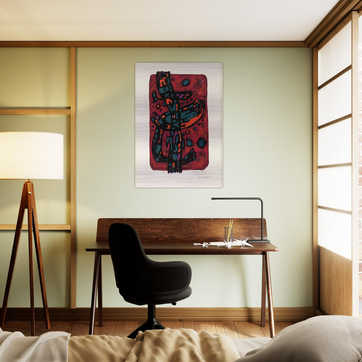 Living Flame - 1954 - Alfred Manessier Brushed Aluminum Print - 70x100 cm / 28x40 inches | Alfred Manessier Aluminum Print | Alfred Manessier Prints