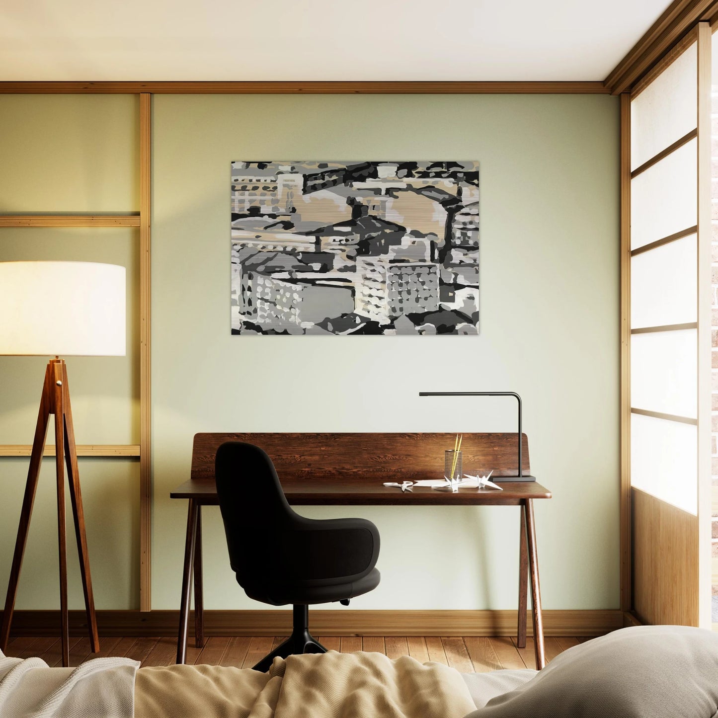 TOWNSCAPE 1969 0 - Gerhard Richter Brushed Aluminum Print - 70x100 cm / 28x40 inches | Gerhard Richter Aluminum Print | Gerhard Richter Prints