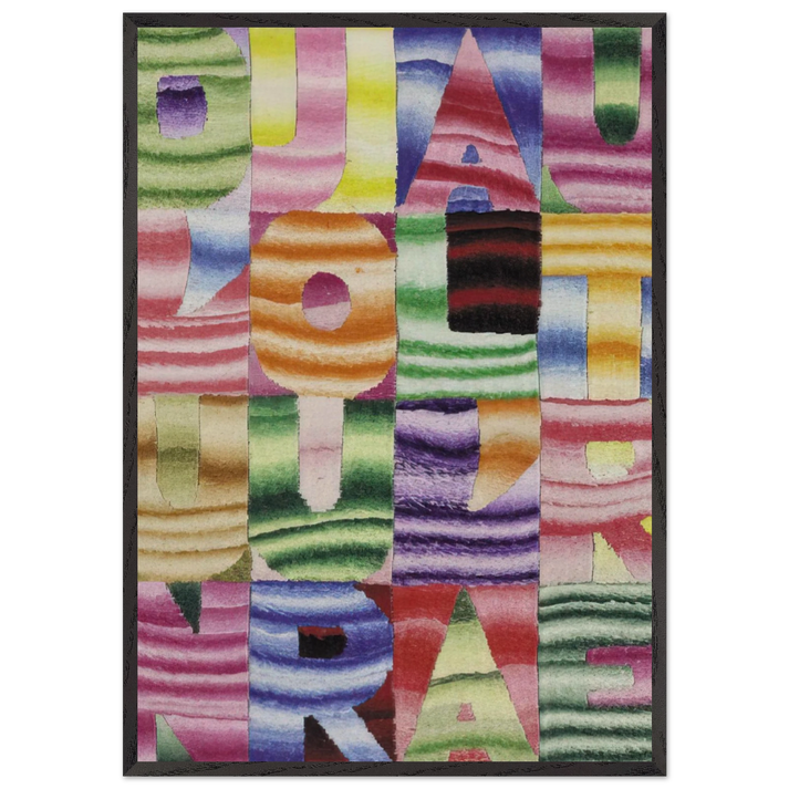 D UN JOUR A L AUTRE - Alighiero Boetti 70x100 cm / 28x40 inches Framed Art Print – Black Wooden Frame