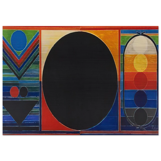 Composition Geometrique - 2007 - S. H. Raza Brushed Aluminum Print - 70x100 cm / 28x40 inches | S. H. Raza Aluminum Print | S. H. Raza Prints