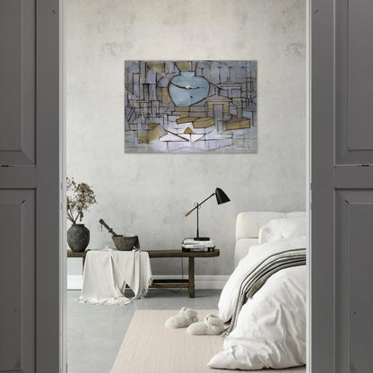 Still Life with Gingerpot 2 - Piet Mondrian Brushed Aluminum Print - 70x100 cm / 28x40 inches | Piet Mondrian Aluminum Print | Piet Mondrian Prints