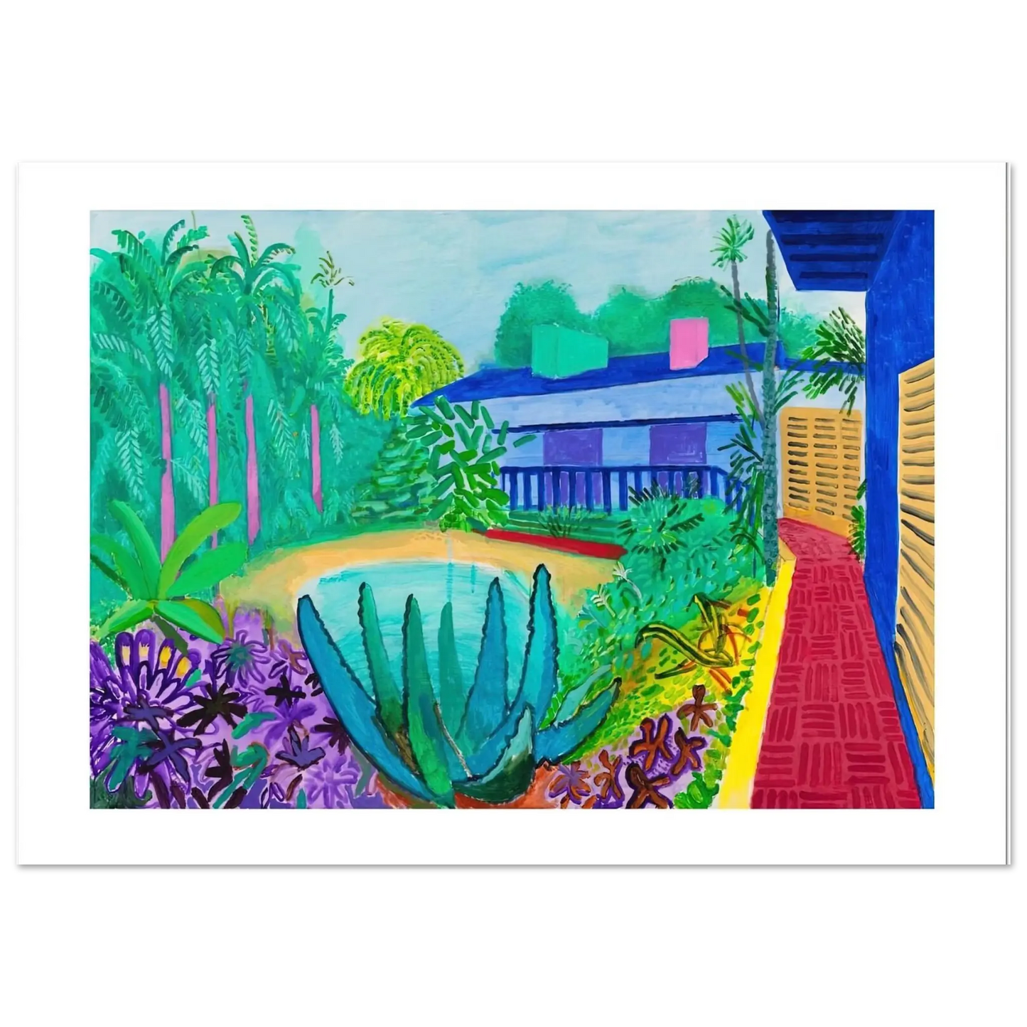 David Hockney - David Hockney Wall art - 60x80 cm / 24x32 Inches - Premium Wooden Framed Poster With Fine Art Paper - Black frame