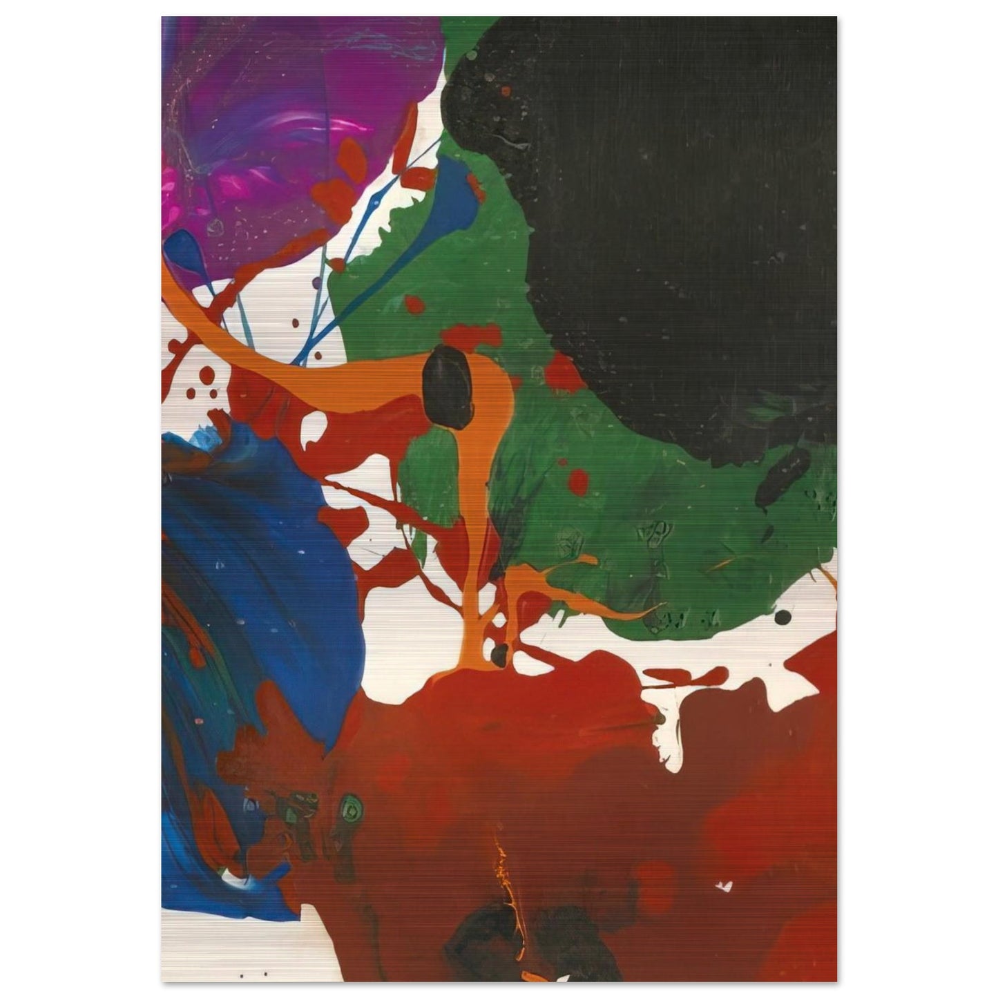 Untitled  Los Angeles  - Sam Francis Brushed Aluminum Print - 70x100 cm / 28x40 inches | Sam Francis Aluminum Print | Sam Francis Prints