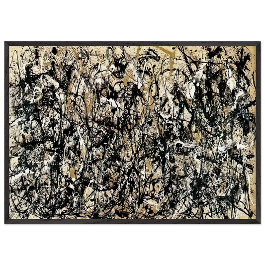 NOTDETECTED185311 - Jackson Pollock 70x100 cm / 28x40 inches Framed Art Print – Black Wooden Frame