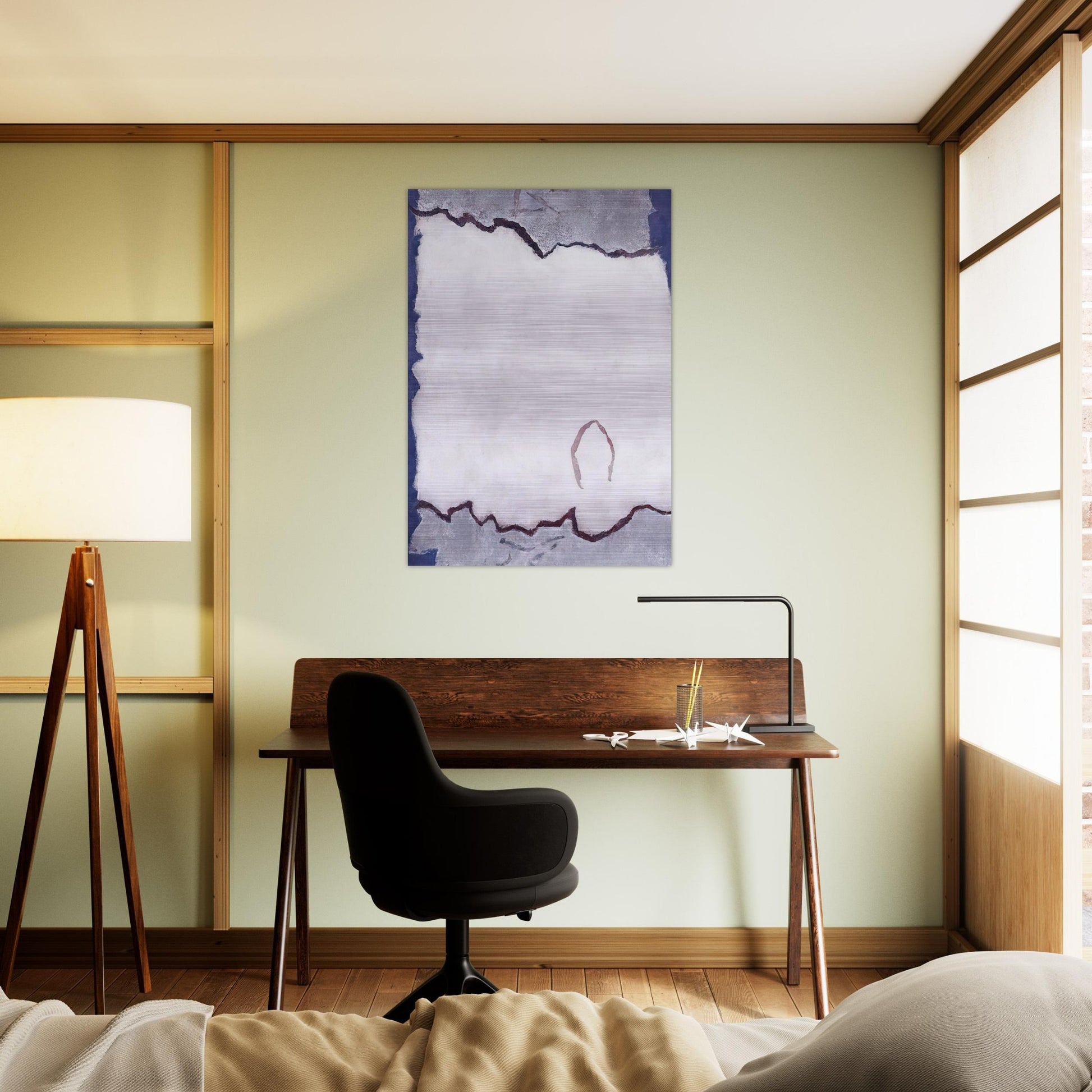 Edge of White Dawn #1 - 1982 - Theodoros Stamos Brushed Aluminum Print - 70x100 cm / 28x40 inches | Theodoros Stamos Aluminum Print | Theodoros Stamos Prints