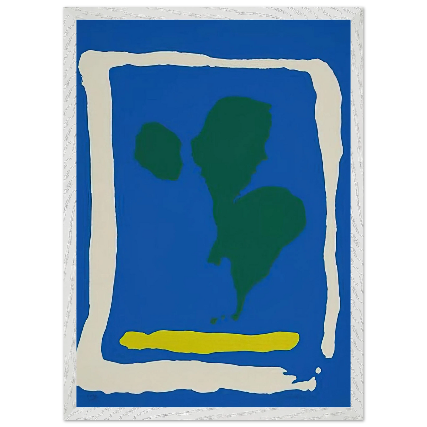 Helen Frankenthaler - Air Frame - 1965 Wall art - 50x70 cm / 20x28 inches - Premium Wooden Framed Poster With Fine Art Paper-canvas - Black frame