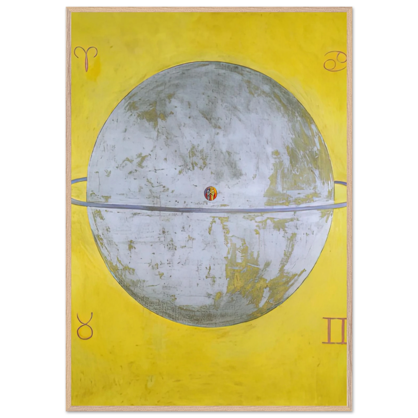 Hilma af Klint - THE DOVE NR 12 1915 Wall art - 20x25 cm / 8x10 inches - Premium Wooden Framed Poster With Fine Art Paper-canvas - White frame