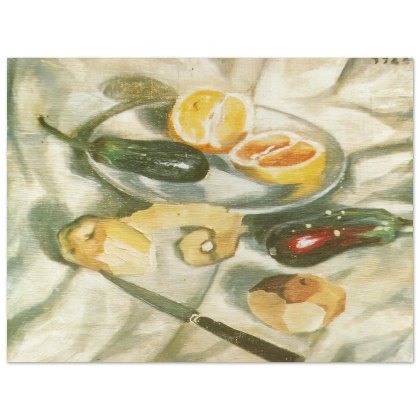 Salvador Dali - STILL LIFE WITH AUBERGINES  75x100 cm / 30x40inches Fine Art Poster
