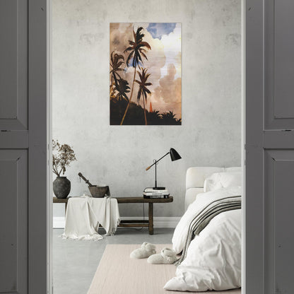 PALM TREES BAHAMAS - Winslow Homer Brushed Aluminum Print - 70x100 cm / 28x40 inches | Winslow Homer Aluminum Print | Winslow Homer Prints
