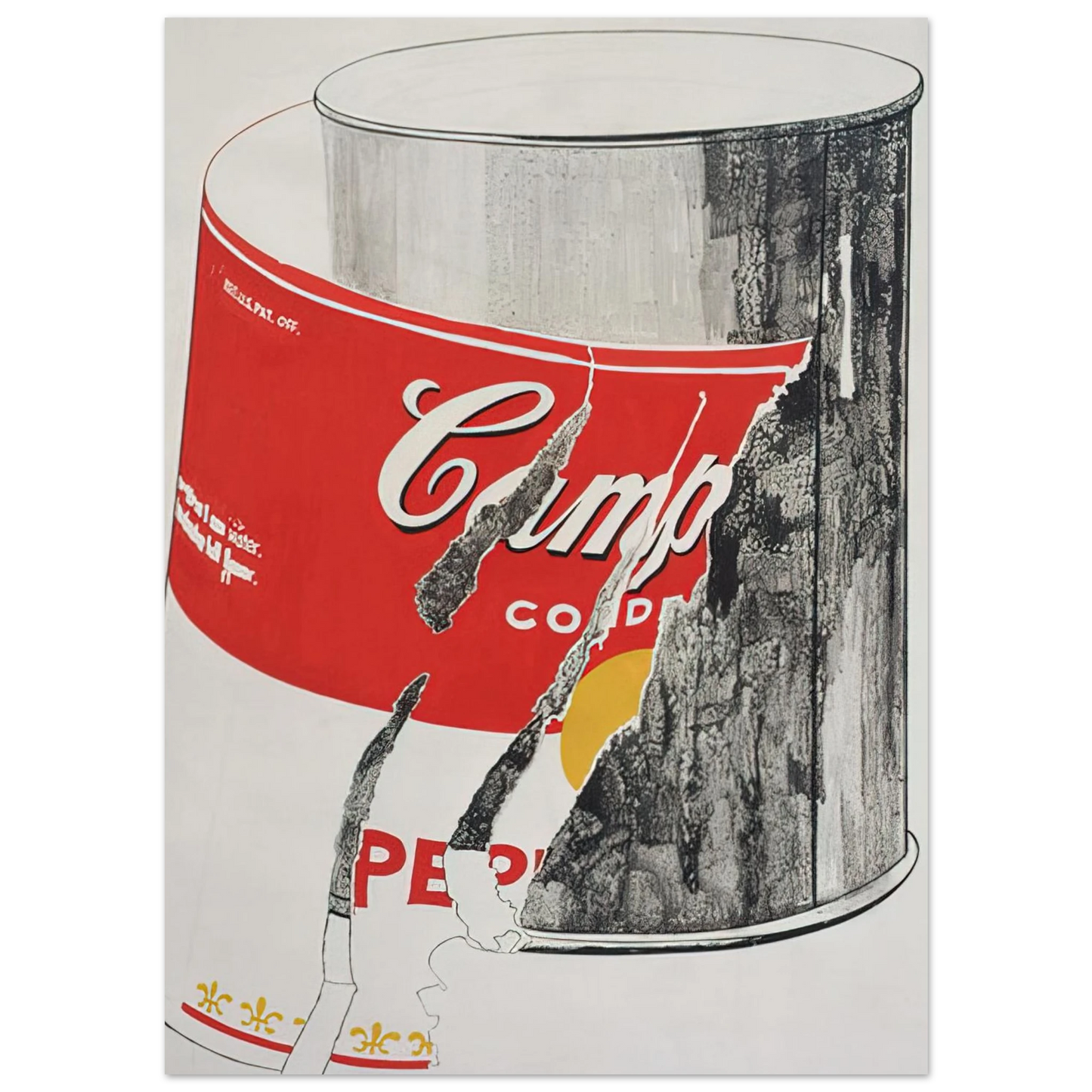 Andy Warhol - Big Torn Campbell's Soup Can  Pepper Pot  Fine Art Poster