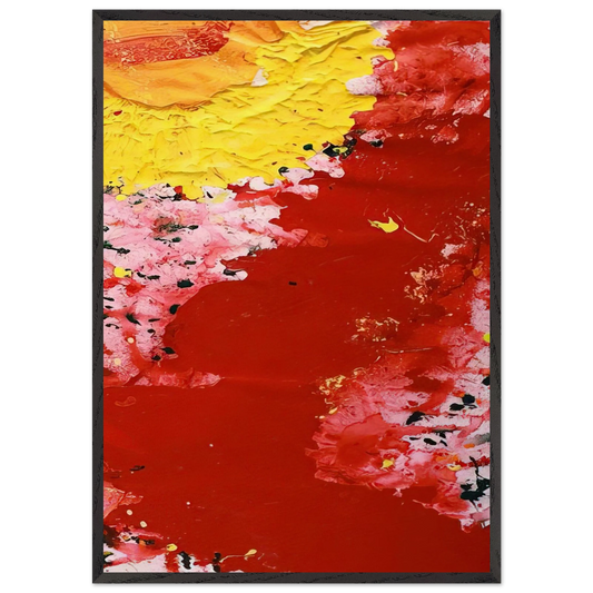 Hommage a Vincent van Gogh - Sam Francis 70x100 cm / 28x40 inches Framed Art Print – Black Wooden Frame