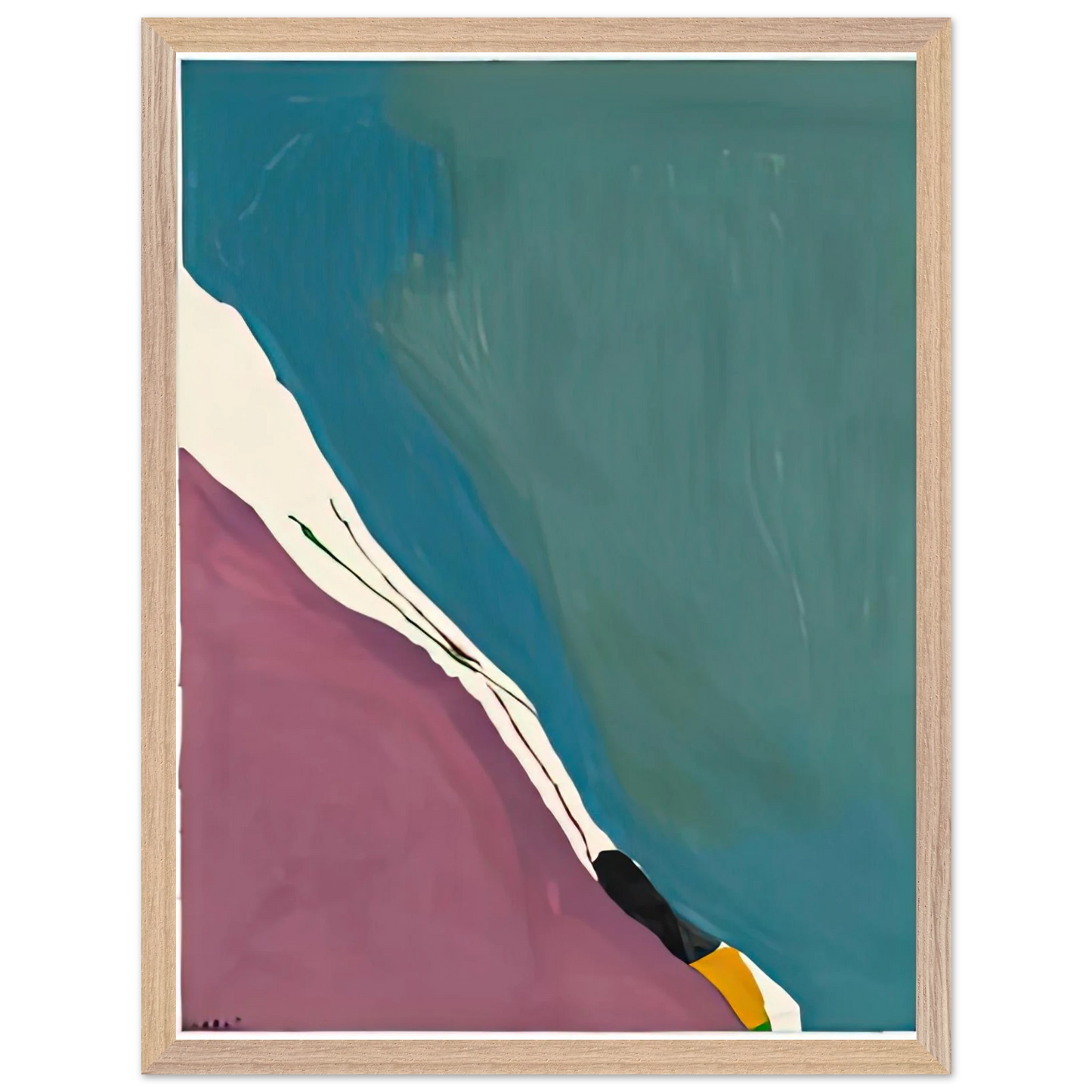 Helen Frankenthaler - Red Travels, 1971- Wall Art - 30x40 cm / 12x16 inches - Premium Wooden Framed Poster With Fine Art Paper-canvas - White frame