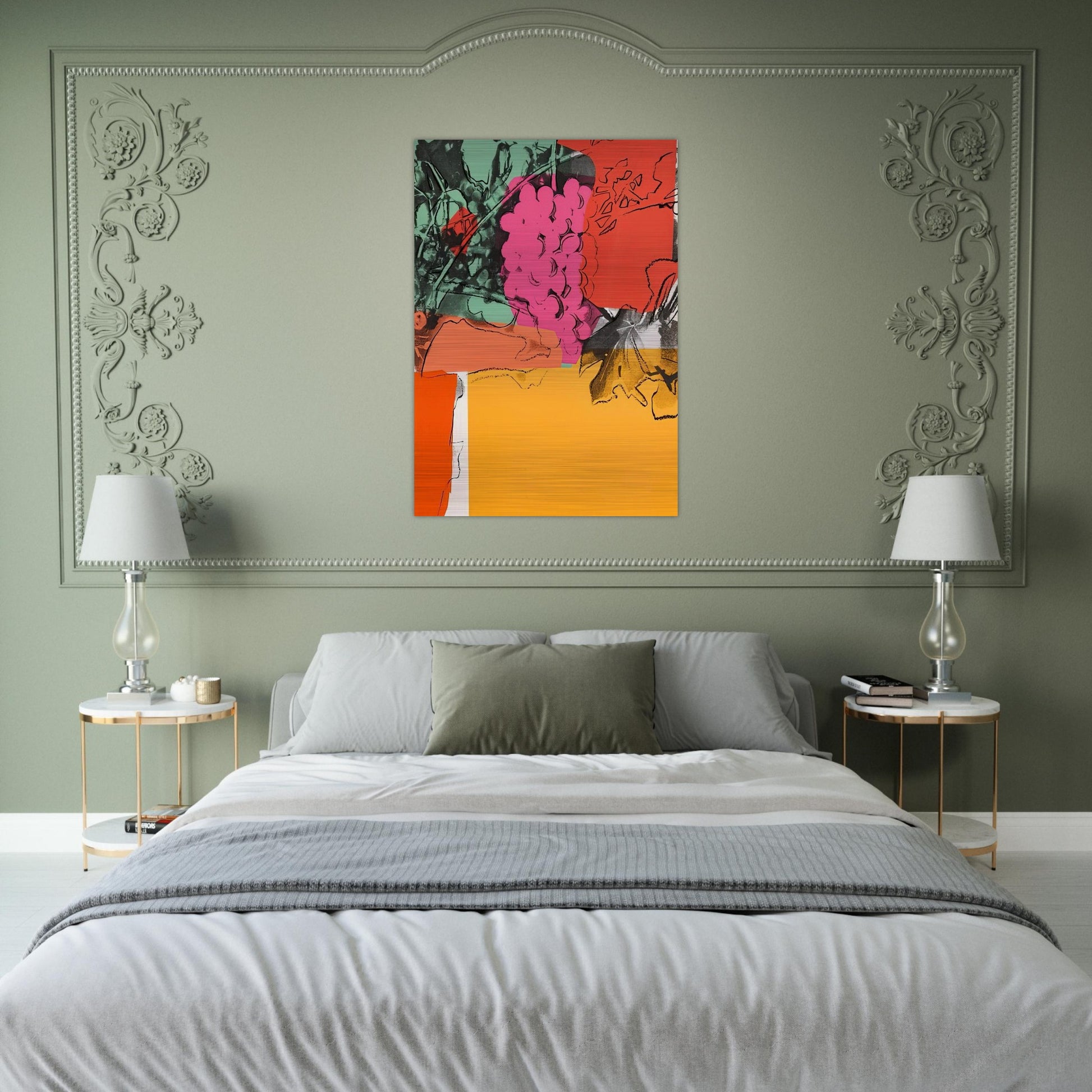 Grapes #1 - Andy Warhol Brushed Aluminum Print - 70x100 cm / 28x40 inches | Andy Warhol Aluminum Print | Andy Warhol Prints