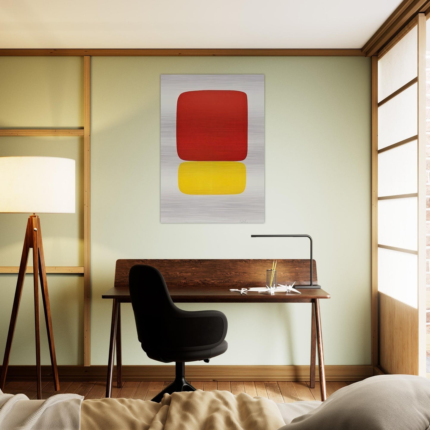 Red over Yellow - Ellsworth Kelly Brushed Aluminum Print - 70x100 cm / 28x40 inches | Ellsworth Kelly Aluminum Print | Ellsworth Kelly Prints