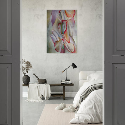Pink Sweet Peas - Georgia O'Keeffe Brushed Aluminum Print - 70x100 cm / 28x40 inches | Georgia O'Keeffe Aluminum Print | Georgia O'Keeffe Prints