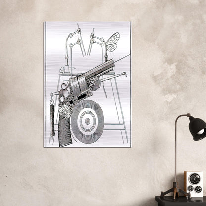 The Harmonious Fagot Illustration for The Misfortunes of the Immortals - Max Ernst Brushed Aluminum Print - 70x100 cm / 28x40 inches | Max Ernst Aluminum Print | Max Ernst Prints