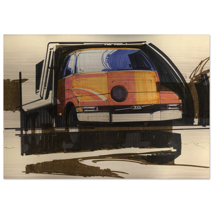 Syd Mead - Syd Mead Brushed Aluminum Print - 70x100 cm / 28x40 inches | Syd Mead Aluminum Print | Syd Mead Prints