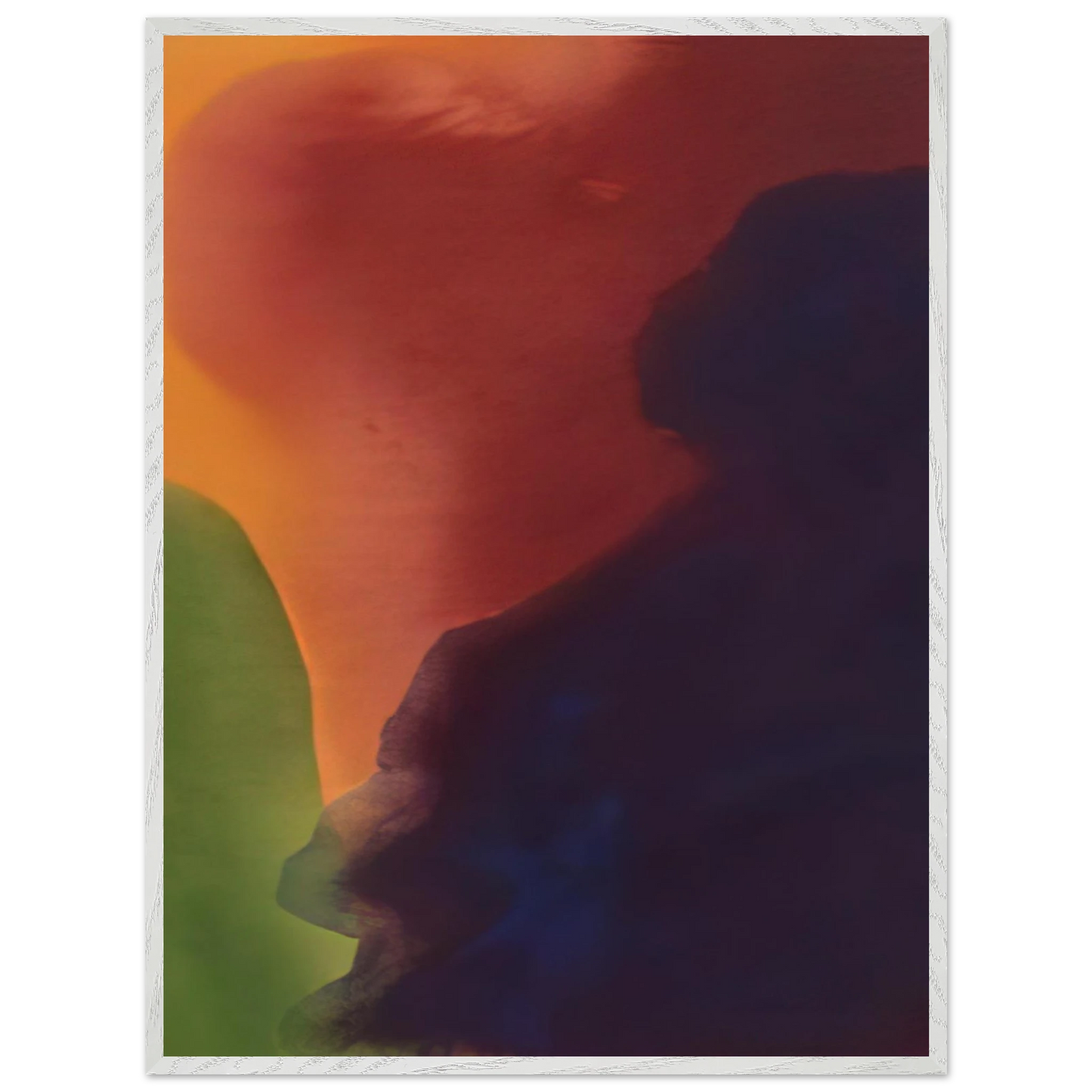 Helen Frankenthaler - Blue Atmosphere III - 1963 Wall art - A1 (59.4 x 84.1  cm) - Premium Wooden Framed Poster With Fine Art Paper-canvas - Wood frame
