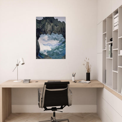 Black Lava Bridge, Hana Coast-No. I - Georgia O'Keeffe Brushed Aluminum Print - 70x100 cm / 28x40 inches | Georgia O'Keeffe Aluminum Print | Georgia O'Keeffe Prints