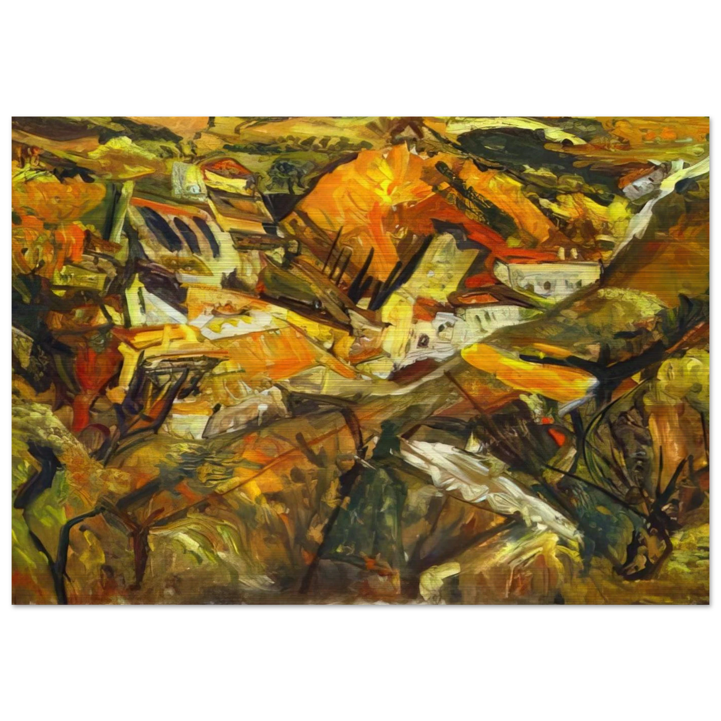CERET LANDSCAPE - Chaim Soutine Brushed Aluminum Print - 70x100 cm / 28x40 inches | Chaim Soutine Aluminum Print | Chaim Soutine Prints