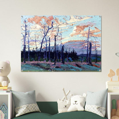 BURNT LAND AT SUNSET 1915 - Tom Thomson Acrylic Print - 70x100 cm / 28x40″ inches