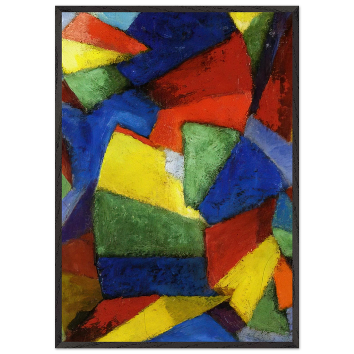 Synchromy in Blue-Violet - 1912 - Morgan Russell 70x100 cm / 28x40 inches Framed Art Print – Black Wooden Frame