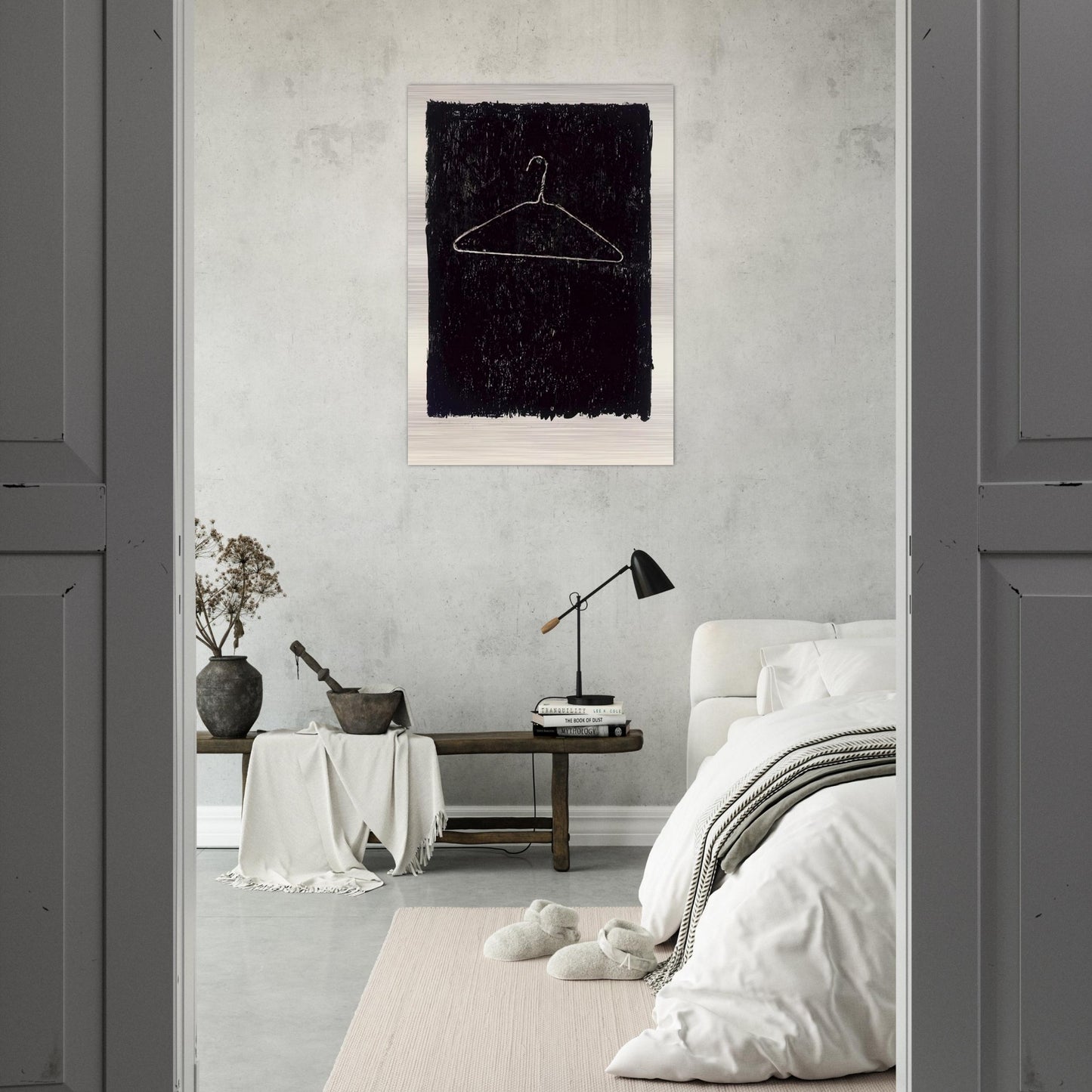 COAT HANGER II - Jasper Johns Brushed Aluminum Print - 70x100 cm / 28x40 inches | Jasper Johns Aluminum Print | Jasper Johns Prints