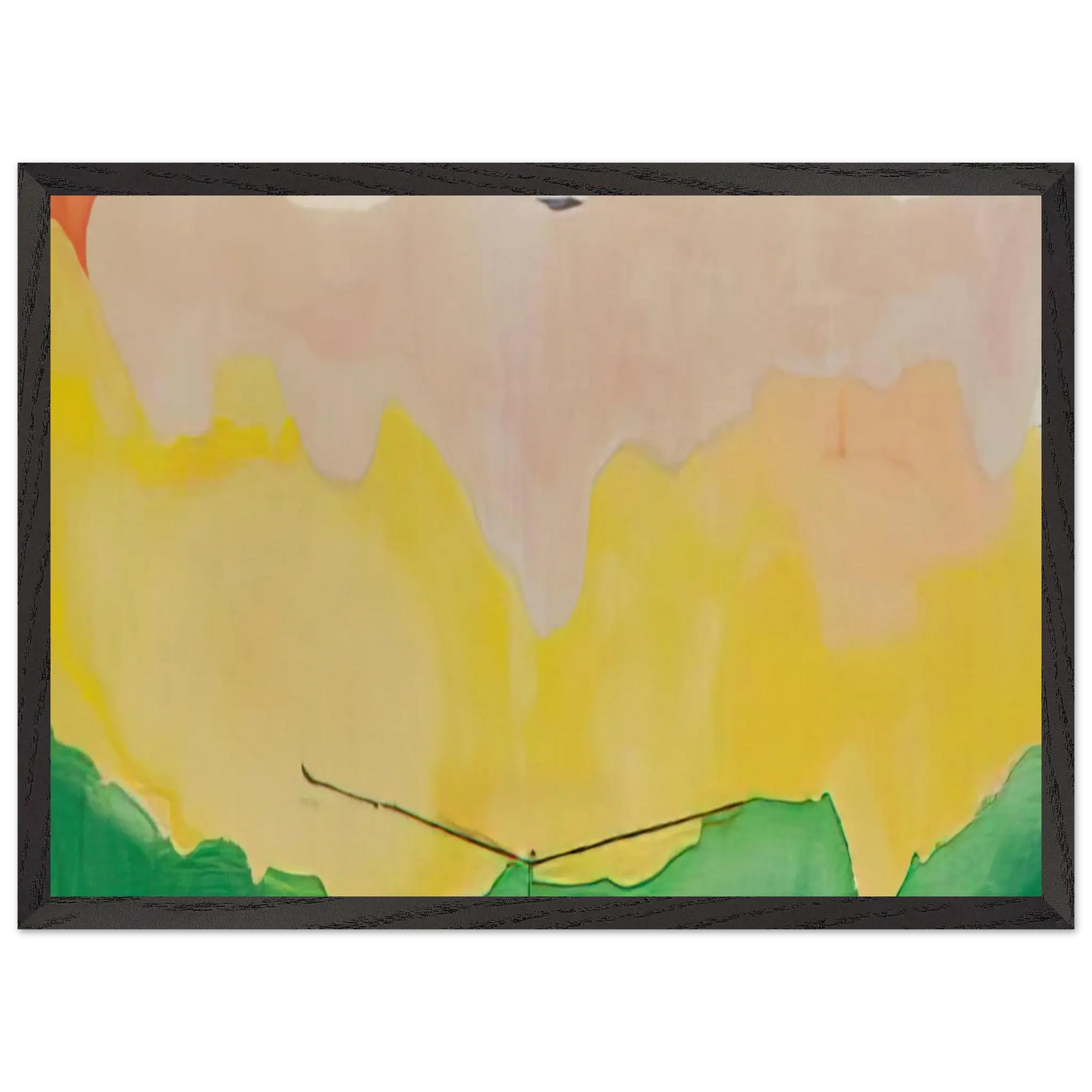 Helen Frankenthaler - Boulevard - 1973 Wall art - 30x45 cm / 12x18 Inches - Premium Wooden Framed Poster With Fine Art Paper - White frame