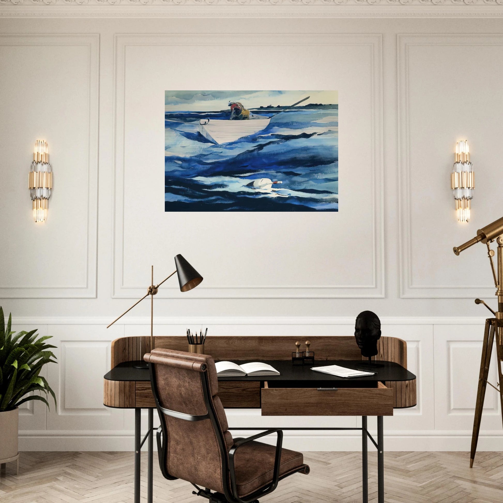 THE LOBSTERMAN - Andrew Wyeth Brushed Aluminum Print - 70x100 cm / 28x40 inches | Andrew Wyeth Aluminum Print | Andrew Wyeth Prints