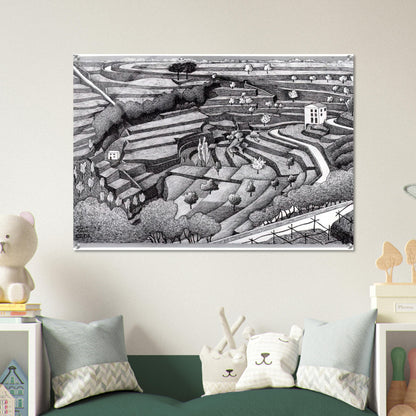 RAVELLO II - MC Escher Acrylic Print - 70x100 cm / 28x40″ inches | MC Escher Wall Art | MC Escher Prints