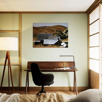 Burly Cobb s House, South Truro - Edward Hopper Brushed Aluminum Print - 70x100 cm / 28x40 inches | Edward Hopper Aluminum Print | Edward Hopper Prints