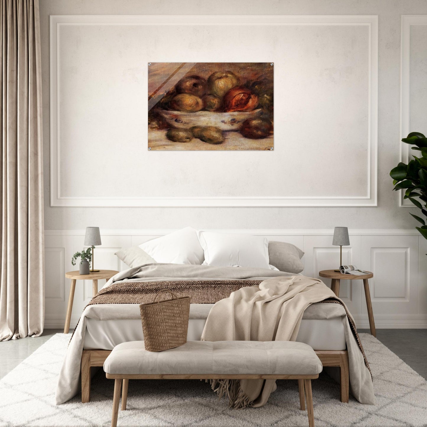 Still Life with Fruit - Pierre-Auguste Renoir Acrylic Print - 70x100 cm / 28x40″ inches