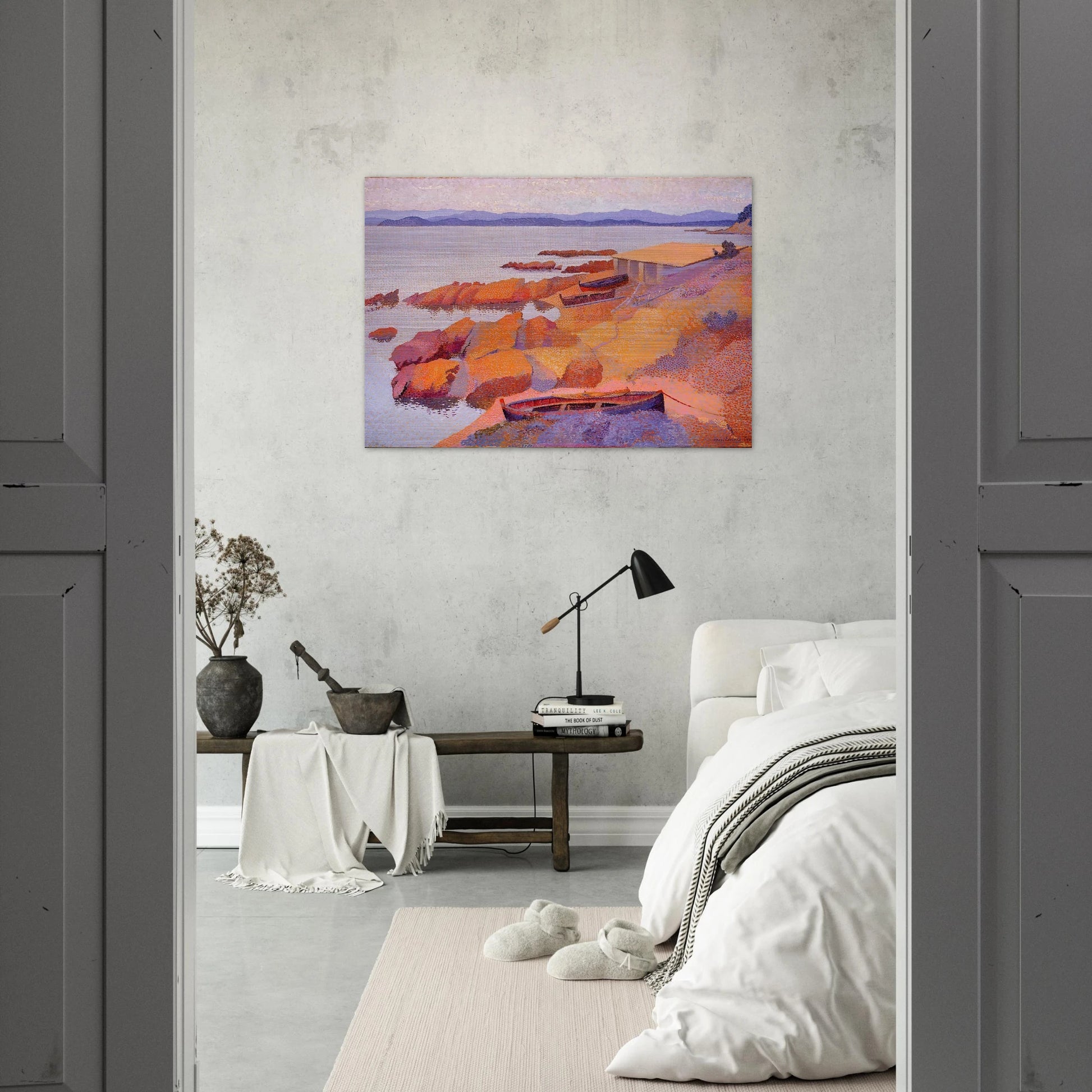 Coast Near Antibes - Henri-Edmond Cross Brushed Aluminum Print - 70x100 cm / 28x40 inches | Henri-Edmond Cross Aluminum Print | Henri-Edmond Cross Prints