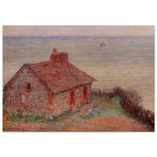 Customs House, Rose Effect - claude monet Brushed Aluminum Print - 70x100 cm / 28x40 inches | claude monet Aluminum Print | claude monet Prints
